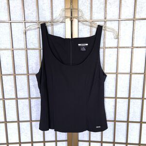 Black “Guess Jeans” peplum tank top